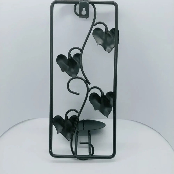 Set of 2 Ivy Leaf Metal Candle Holder Wall Mounted - Picture 7 of 7